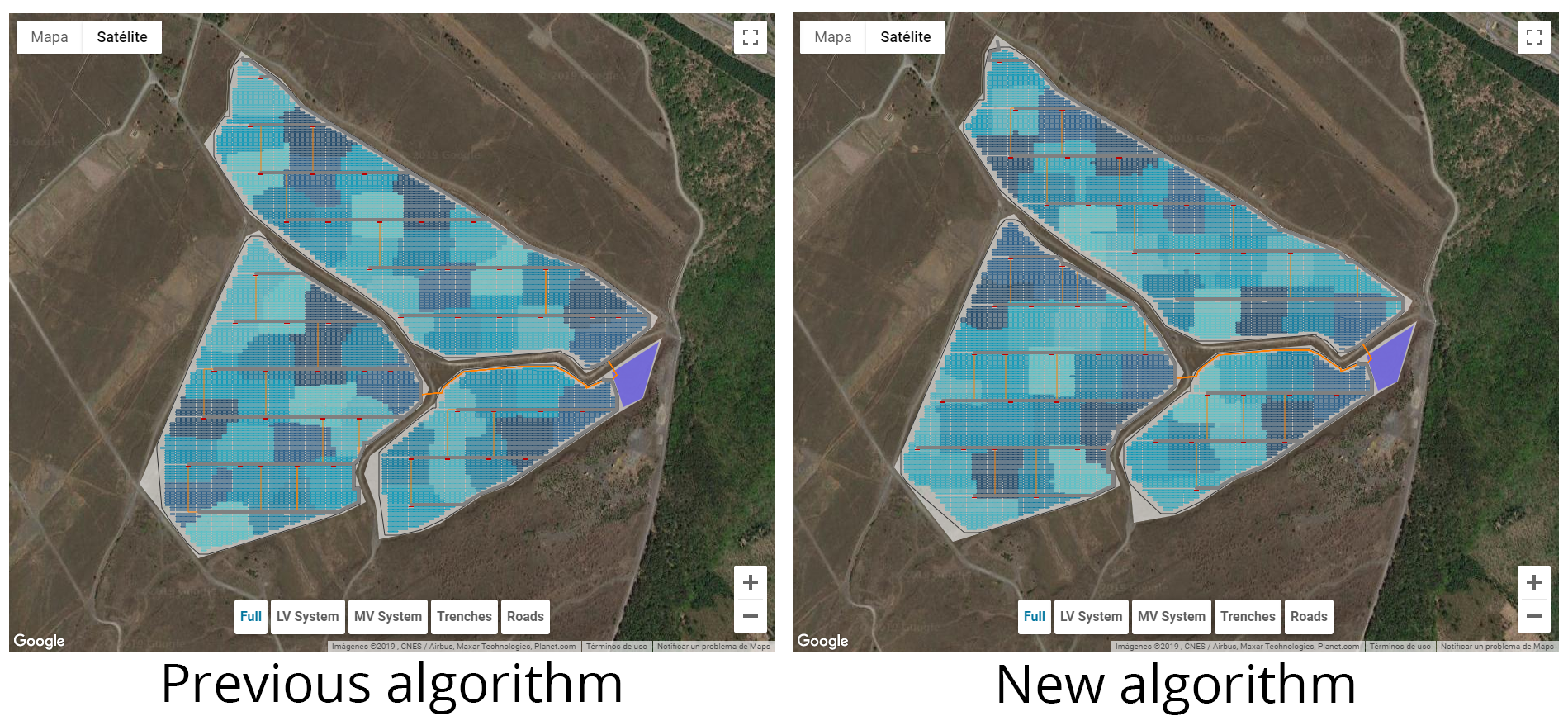 A comparison of results obtained with the grouping algorithm